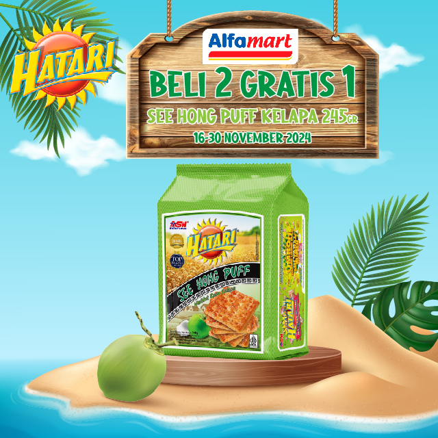 PROMO BELI 2 GRATIS 1 SEE HONG PUFF KELAPA DI ALFAMART Periode NOV 2024